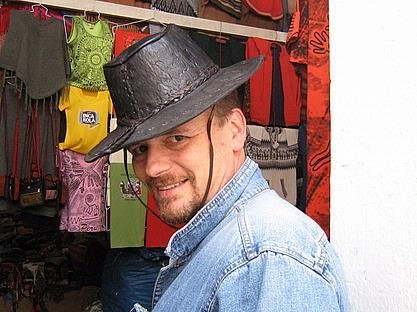 Goucho leather stetson, hat from South-America