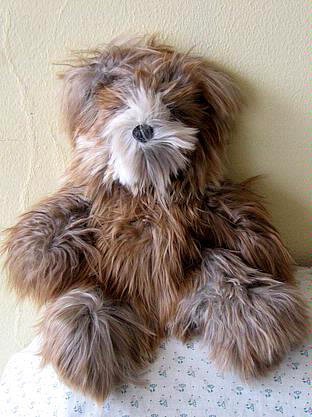 Teddy bear made of Suri Alpaca fur, soft toy, 15 inch.