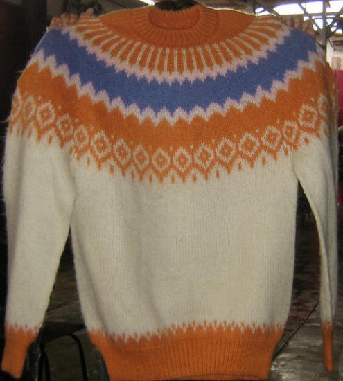 colorful sweater for kids from 8-10 Years, alpacawool