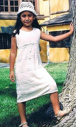 White dress & hat from Ñusta ,ecological pima cotton