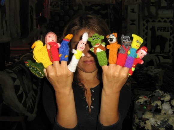 500 Finger puppets, handknitted in Peru,whoelsale
