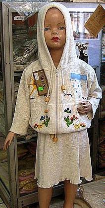 Set of Skirt and hooded jacket,ecological pima cotton