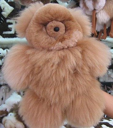 Teddy Bear, pure Babyalpaca pelt, fur soft toy figure 12.5 inch.