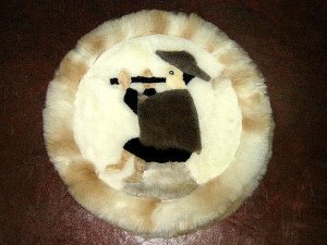 Alpaca fur for decoration,40 cm (15.6)diameter