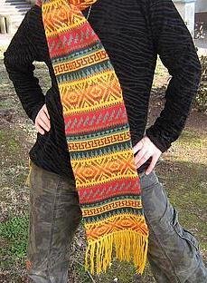 Scarf, shawl made of alpacawool, 51.1 x 8.2 Inches