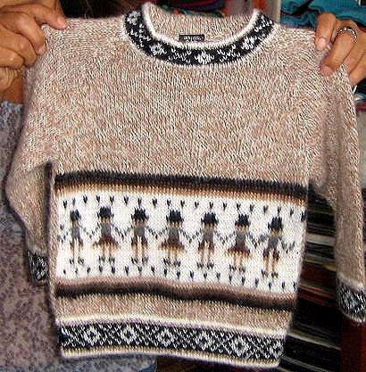 Sweater with ethnic peruvian designs,Alpacawool