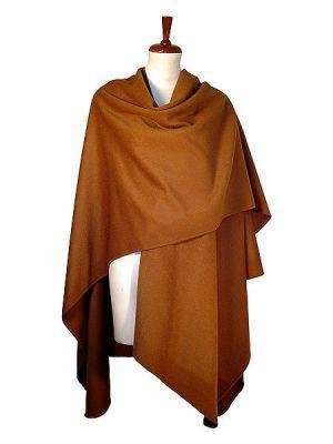 Brown cape,wrap made of Babyalpaca wool fabric