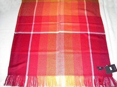 Chekked scarf, shawl made of Babyalpaca wool