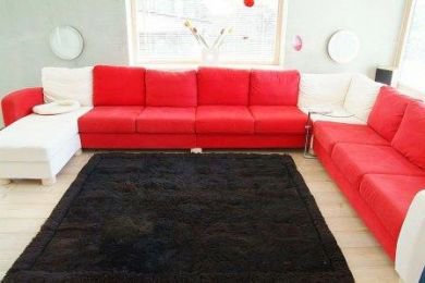Peruvian baby alpaca fur carpet, dyed black, 300 x 200 cm