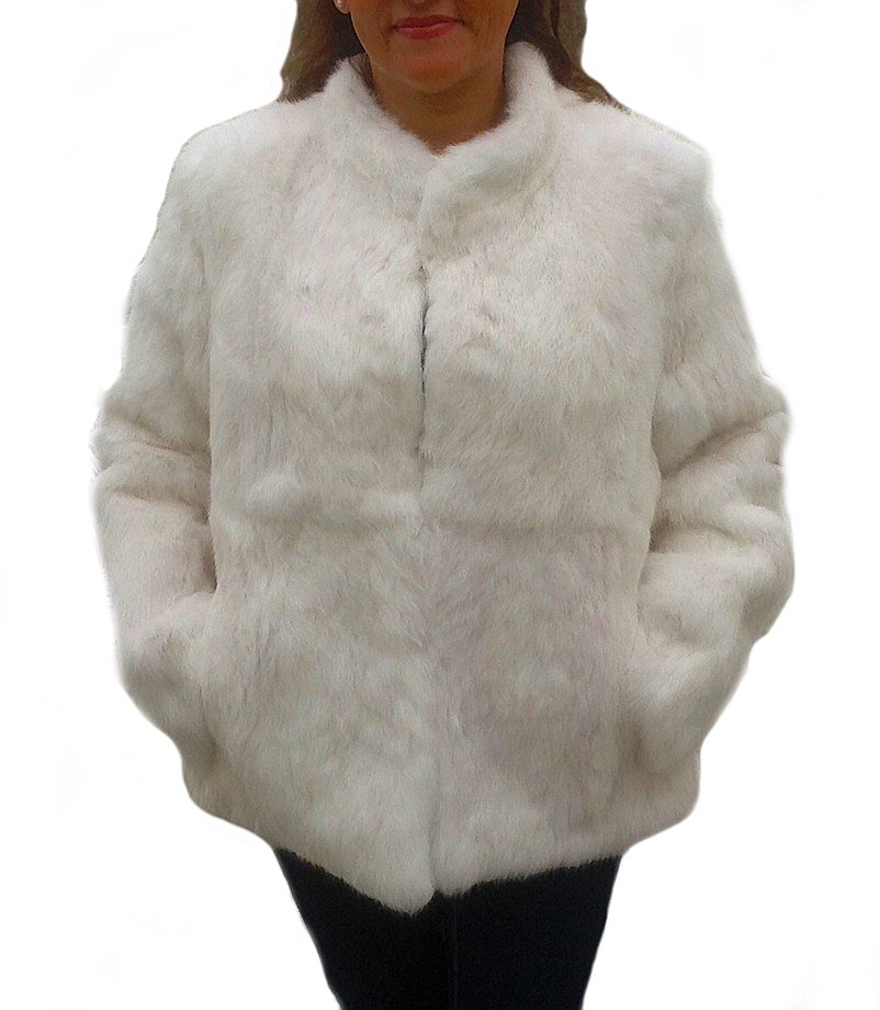 Andean chinchilla fur jacket, white