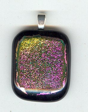 Amazing Dichroic Glass Pendant with bail #10