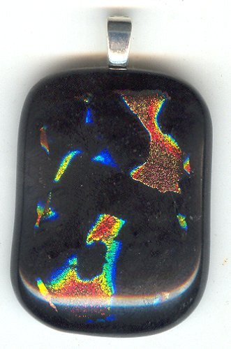 Amazing Dichroic Glass Pendant with bail #12