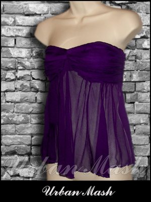 Seductive Pure Silk Tube Top by Rubber Ducky - size small - TSP0001