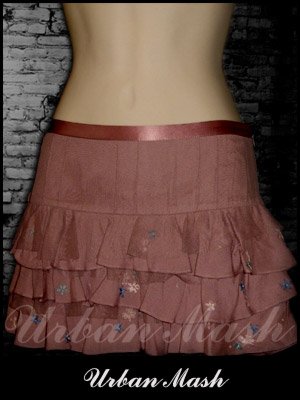 HOLLISTER Embellished Ruffled Mini Skirt - Size 0 - S0M0001