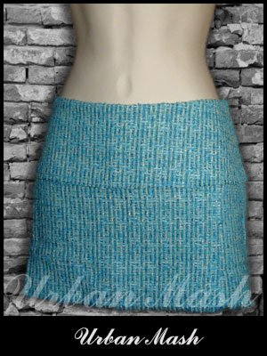 Abercrombie & Fitch Silk Lined Boucle Mini Skirt - size 6 - S6B0006