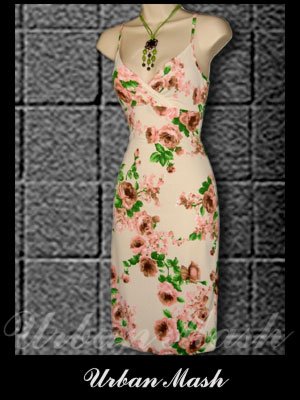 Casa Lee Gorgeous Floral Print Summer Dress - size large - DLBG0004