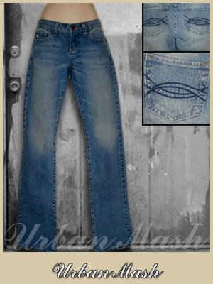 Abercrombie & Fitch Low Rise Flare Distressed Jeans - size 0 - P0B0001
