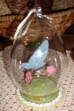 Butterfly Globe Ornament Display Year Round CBK Decor