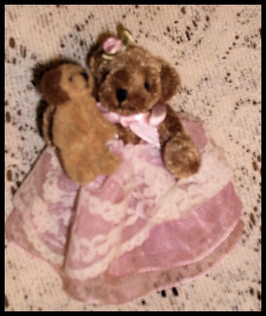 Delton Victorian Princess Miniature Teddy Bear With Puppy