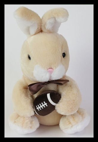 Dan Dee Football Bunny Cream Rabbit Plush 4832 38-A