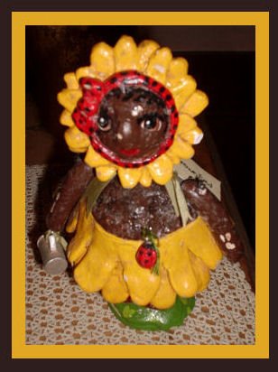 Penny McAllister Brown Eyed Susan Petal Girl Figurine Rare
