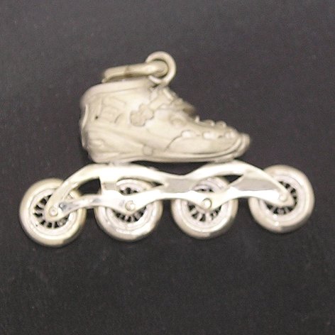 Roller Blade Silver Pendant