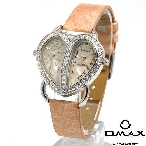 ADRINA Lady's Watch with Mother of Pearl and Tan Leather Strap