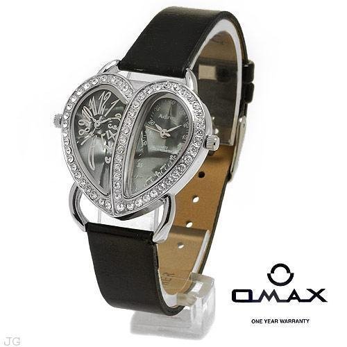 ADRINA Lady's Watch with Mother of Pearl and Black Leather Strap