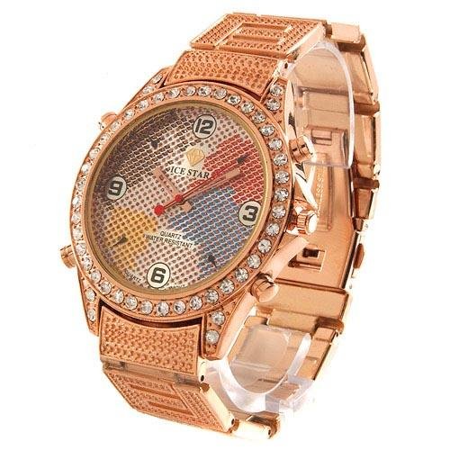 Ice Star Gents Watch Stainless Steel-Rose Coloring-Style1