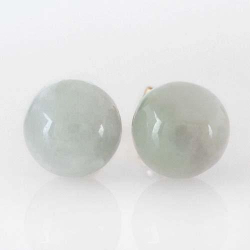 Classic Genuine Jade post Earrings with 14k Gold-Style 1