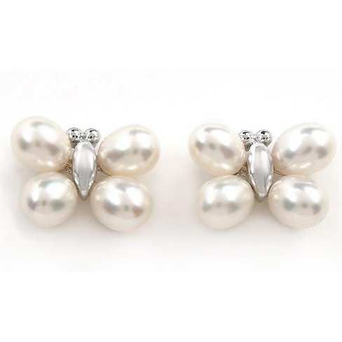 Butterfly Pearl Earrings