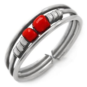 Genuine Crystals Lady's Adjustable Size Ring
