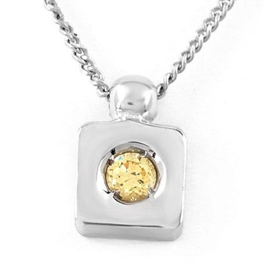 Sterling Silver Necklace with Cubic Zirconia