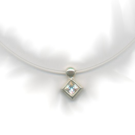 Sterling Silver Necklace with Cubic Zirconia (Style-2)