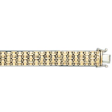 Woven Style Lady's Bracelet in Italian Gold (Style-1)