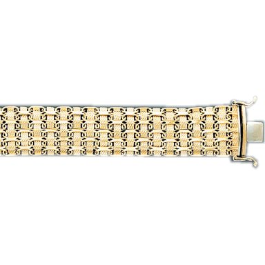 Woven Style Lady's Bracelet in Italian Gold (Style-2)