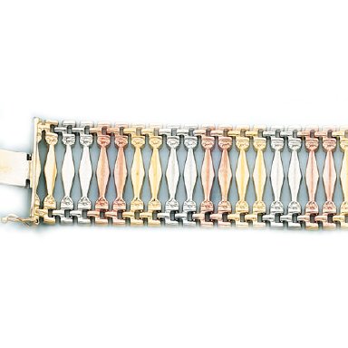 Ladys Gypsy Style Bracelet in Italian Gold (Style-2)
