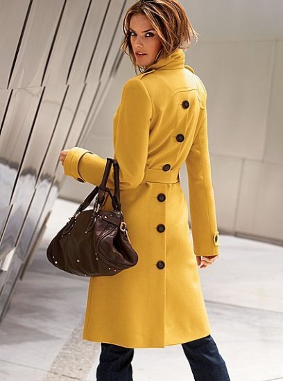 Belted wool trenchcoat in solids