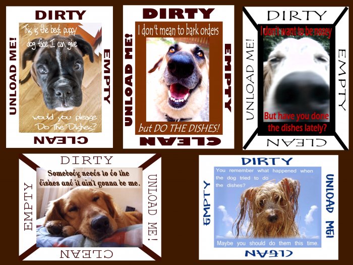 Choose DOG DiShWaSheR Dirty Clean MAGNET