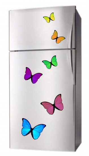 Set of 6 Decorative BUTTERFLY Appliance Fridge MAGNETS
