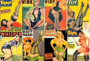 8 Vintage Retro Magazine PIN UP Girls Fridge Magnets