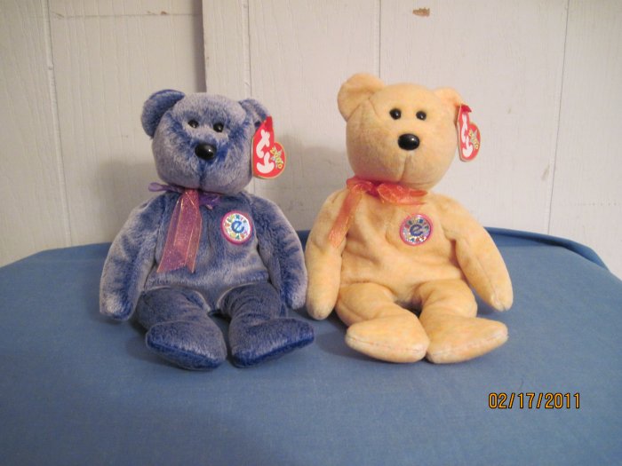 Beanie Babies Bears Sunny & Periwinkle
