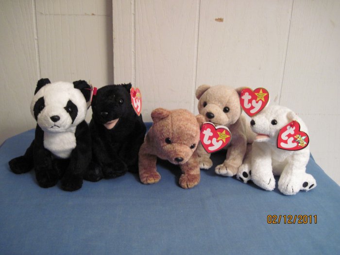 Beanie babies Almond, Pecan, China, Auraru, Cinders