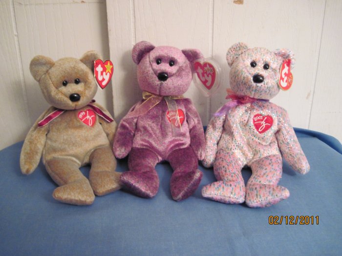 Beanie Babies Signature Bears 1999,2000, 2001