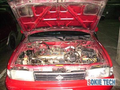 97 98 99 00 Nissan Sentra Carbon Fiber Gas Hood Damper d6