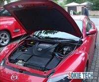 03~09 Mazda RX8 Silver Carbon Fiber Gas Hood Damper g5