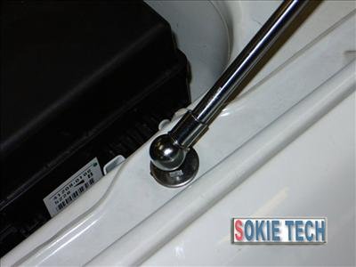 Mit. Lancer EVO 1 2 3 Silver Carbon Fiber Hood Damper h7