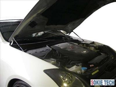 95~98 Nissan 240SX S14 Silver Carbon Fiber Hood Damper c6