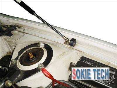 98~02 Toyota Corolla Silver Carbon Fiber Hood Damper e8