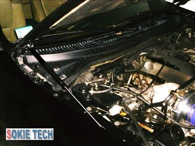 93 ~ 98 Toyota Supra Silver Carbon Fiber Hood Damper f5